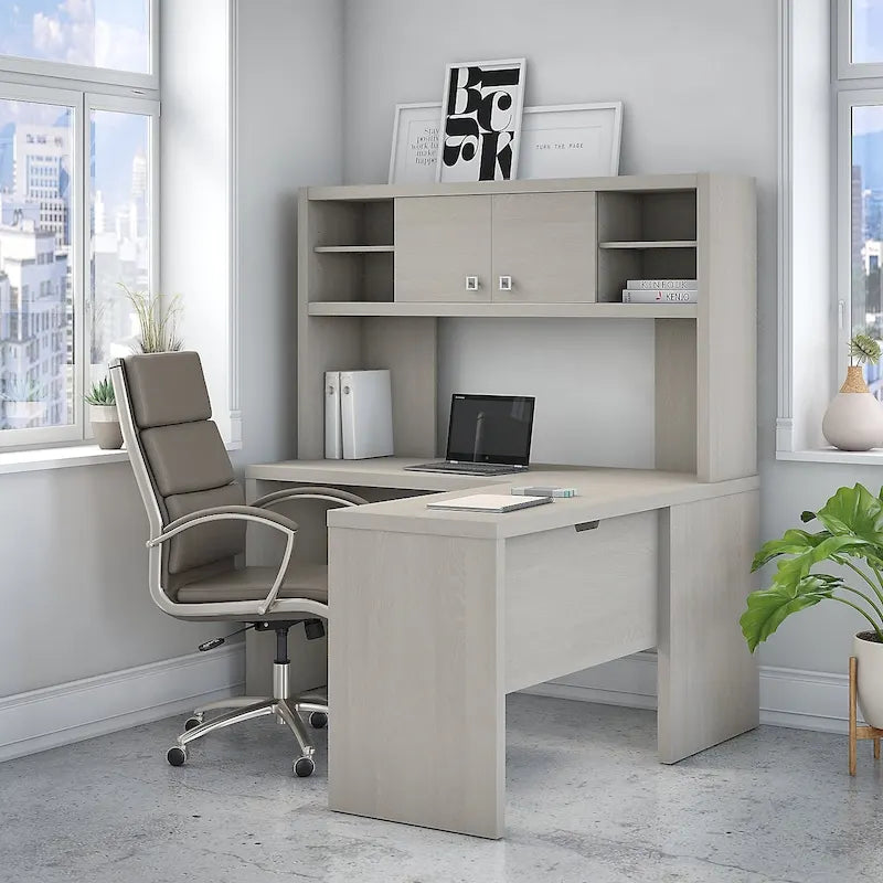 Bureau en L Echo avec hutch par Bush Business Furniture