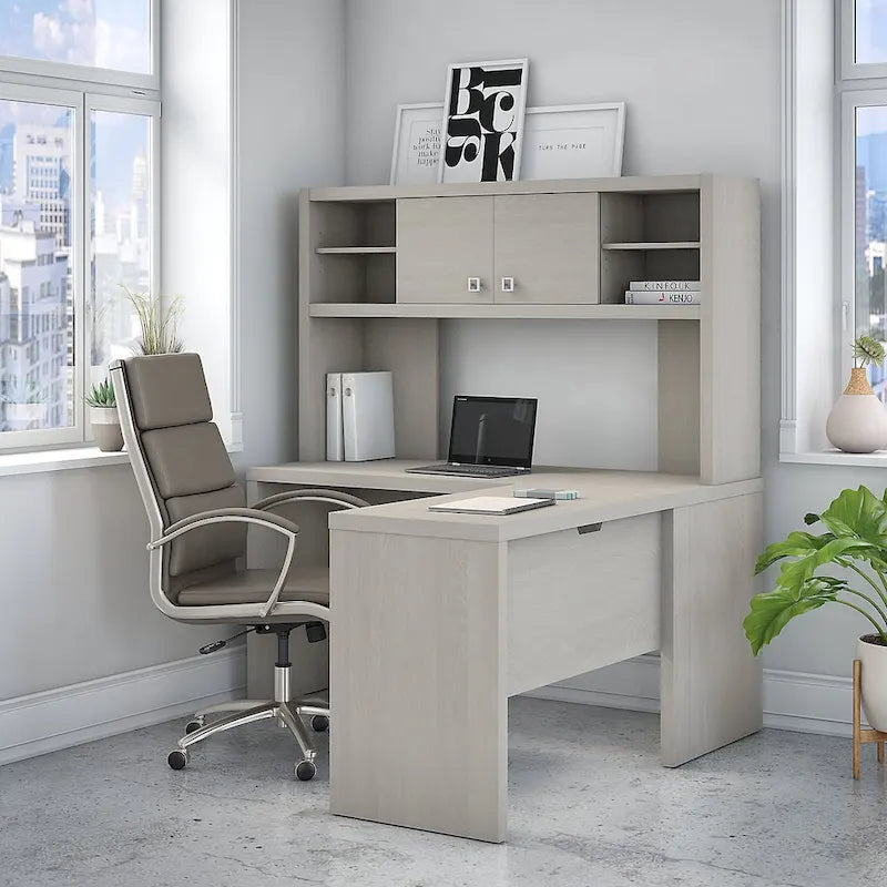Bureau en L Echo avec hutch par Bush Business Furniture