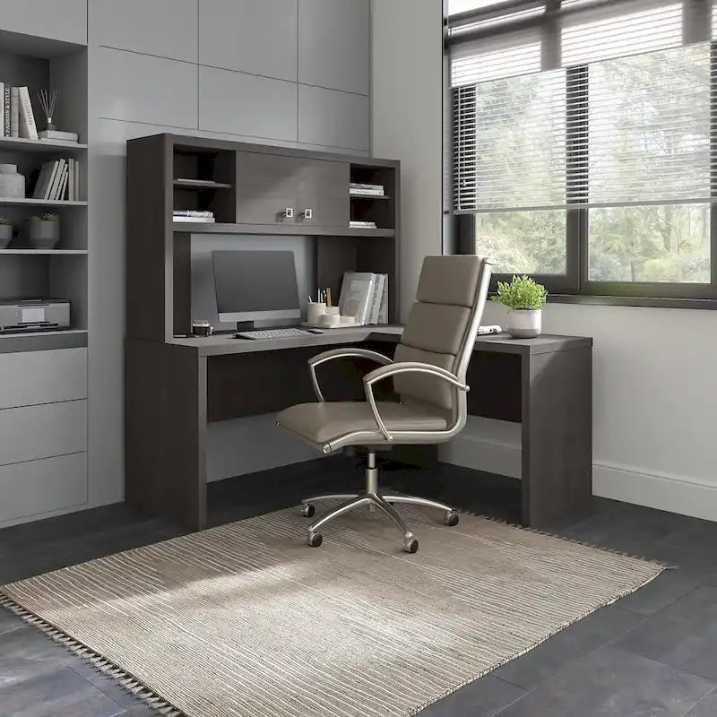 Bureau en L Echo avec hutch par Bush Business Furniture