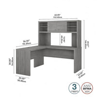 Bureau en L Echo avec hutch par Bush Business Furniture