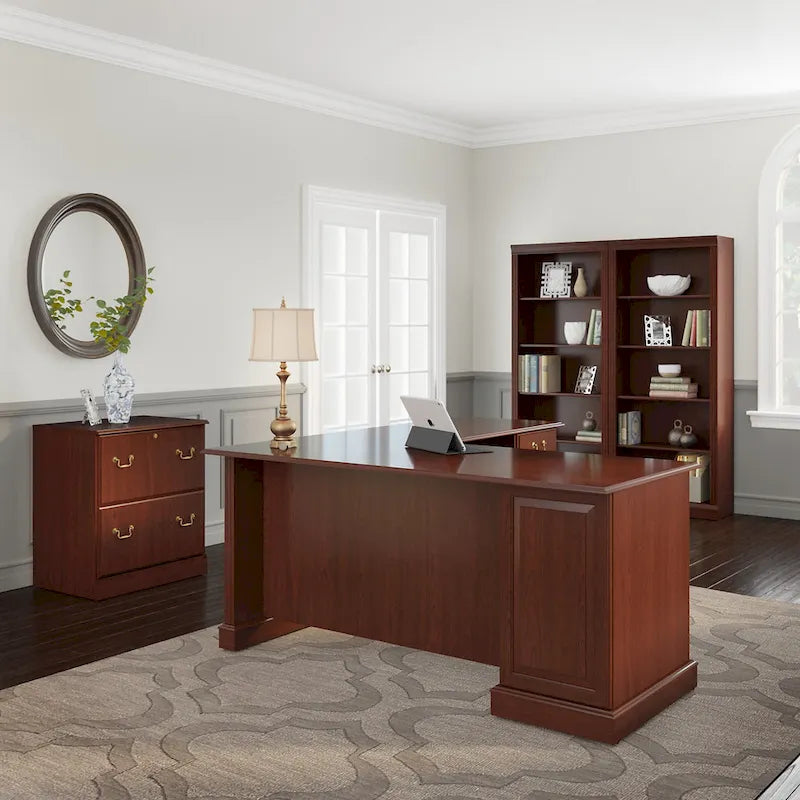 Meuble classeur latéral Bush Furniture Saratoga, en Merisier récolte