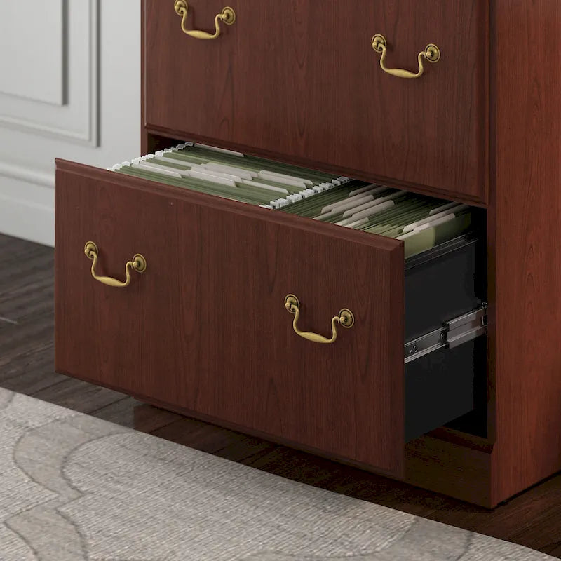 Meuble classeur latéral Bush Furniture Saratoga, en Merisier récolte
