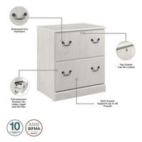 Meuble classeur latéral Bush Furniture Saratoga, en Merisier récolte