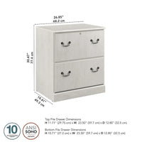 Meuble classeur latéral Bush Furniture Saratoga, en Merisier récolte