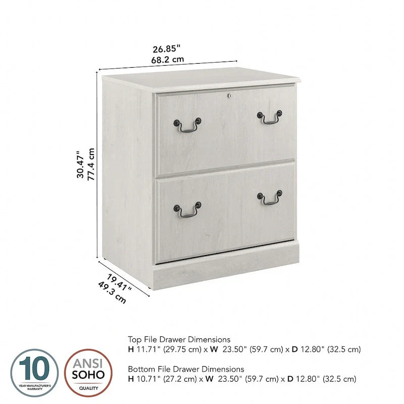 Meuble classeur latéral Bush Furniture Saratoga, en Merisier récolte
