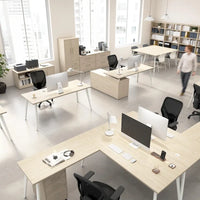 Meuble de rangement bas Bush Business Furniture Vista avec portes et étagères