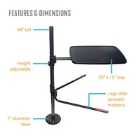 Table de lit universelle Able Life, support d'ordinateur portable réglable pour lits