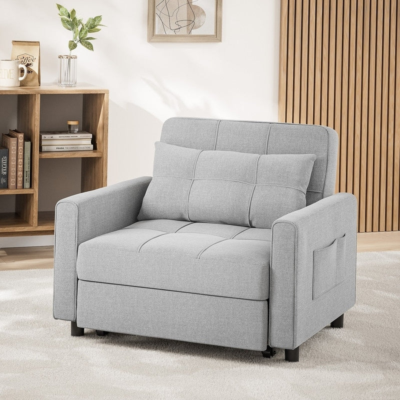 Canapé-lit réglable 3 en 1, fauteuil-canapé escamotable, lit pliant convertible pour salon
