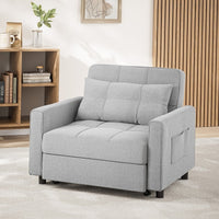 Canapé-lit réglable 3 en 1, fauteuil-canapé escamotable, lit pliant convertible pour salon