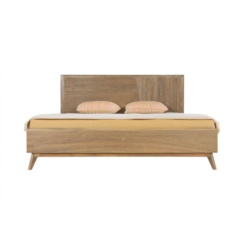 Cadre de lit Queen en bois naturel HomeRoots