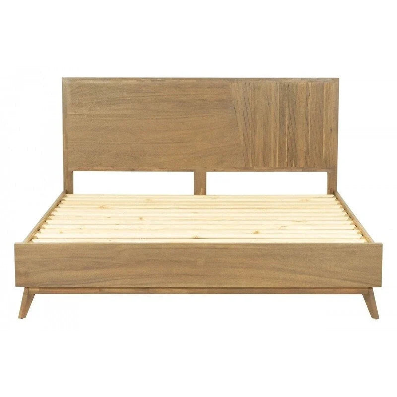 Cadre de lit Queen en bois naturel HomeRoots