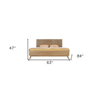 Cadre de lit Queen en bois naturel HomeRoots