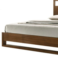Cadre de lit queen en bois brun HomeRoots
