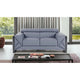 HomeRoots Causeuse en cuir italien bleu clair et noir 75