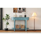 Console vintage avec 2 tiroirs de rangement, étagère inférieure ouverte et design galbé pour entrée de maison et hôtel