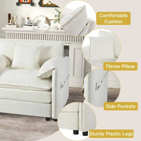 109,45 Canapé sectionnel modulaire en U rembourré en chenille avec coussins double couche, combinaison DIY