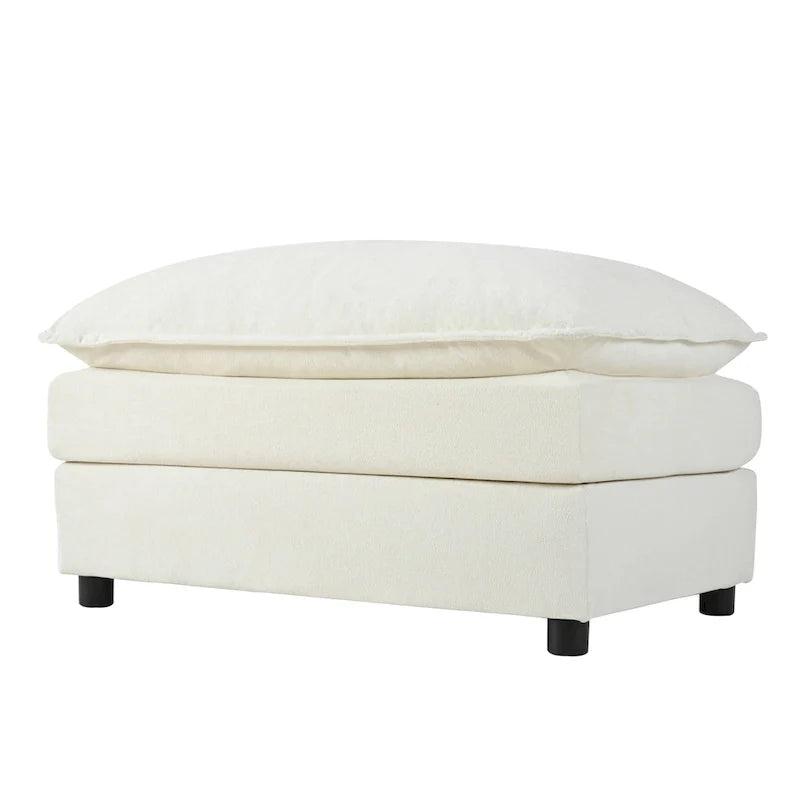 109,45 Canapé sectionnel modulaire en U rembourré en chenille avec coussins double couche, combinaison DIY