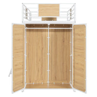 Lit mezzanine taille Twin avec bureau en L et penderie