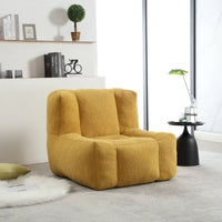 Fauteuil moderne pour adulte avec mousse à mémoire de forme haute densité et 1 pouf pour chambre et salle de lecture