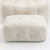 Fauteuil moderne pour adulte avec mousse à mémoire de forme haute densité et 1 pouf pour chambre et salle de lecture