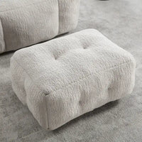 Fauteuil moderne pour adulte avec mousse à mémoire de forme haute densité et 1 pouf pour chambre et salle de lecture