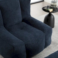 Fauteuil moderne pour adulte avec mousse à mémoire de forme haute densité et 1 pouf pour chambre et salle de lecture