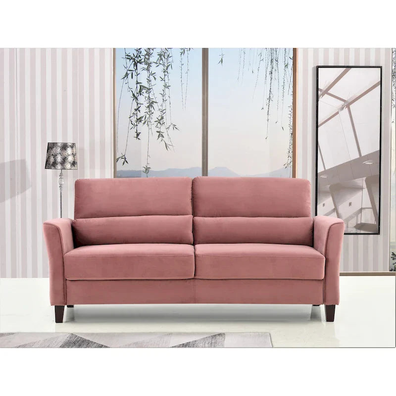 77.95 Canapé de salon rembourré à accoudoirs inclinés, style moderne du milieu du siècle
