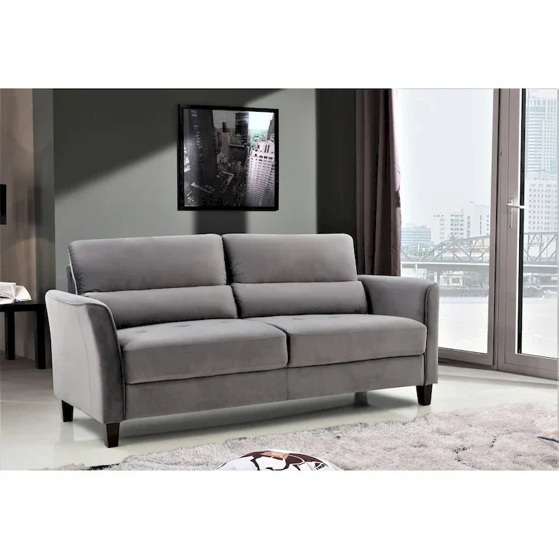 77.95 Canapé de salon rembourré à accoudoirs inclinés, style moderne du milieu du siècle