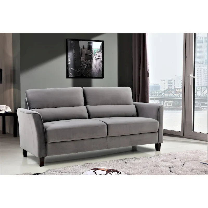 77.95 Canapé de salon rembourré à accoudoirs inclinés, style moderne du milieu du siècle