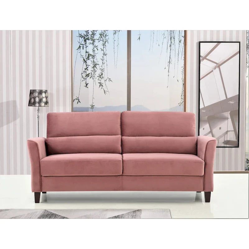 77.95 Canapé de salon rembourré à accoudoirs inclinés, style moderne du milieu du siècle