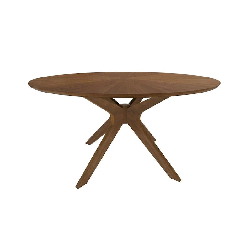 Table à manger ronde Modrest Ember Modern Grande 59 en noyer