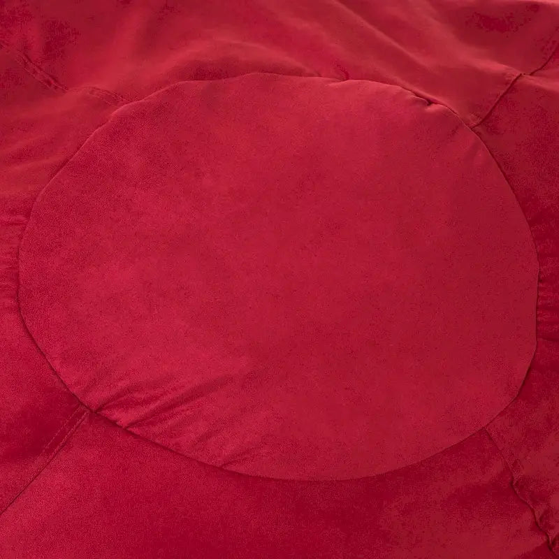 Pouf poire LSI de 5 pieds en mousse déchiquetée avec housse amovible en microsuède, siège de détente confortable pour enfants et adultes, rouge chinois