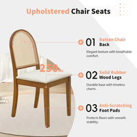 Ensemble de salle à manger moderne 6 pièces avec table à double pied, 4 chaises et 1 banc