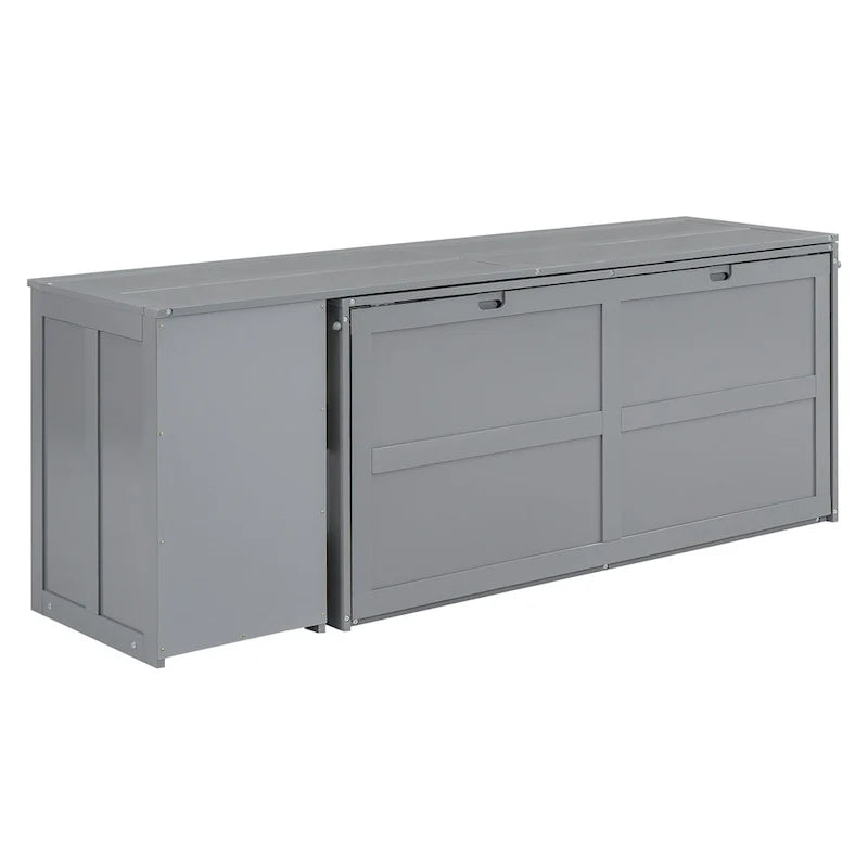 Lit escamotable taille Queen avec bureau pivotant