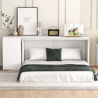 Lit escamotable taille Queen avec bureau pivotant