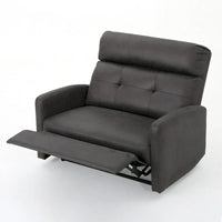 Fauteuil inclinable électrique, assise large surdimensionnée, microfibre gris ardoise capitonnée