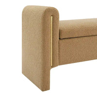 Christopher Knight Home - Banc de rangement de bout de lit Athena moderne en tissu Teddy avec accoudoirs