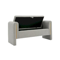 Christopher Knight Home - Banc de rangement de bout de lit Athena moderne en tissu Teddy avec accoudoirs