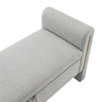 Christopher Knight Home - Banc de rangement de bout de lit Athena moderne en tissu Teddy avec accoudoirs