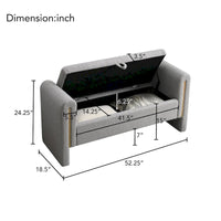 Christopher Knight Home - Banc de rangement de bout de lit Athena moderne en tissu Teddy avec accoudoirs