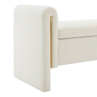 Christopher Knight Home - Banc de rangement de bout de lit Athena moderne en tissu Teddy avec accoudoirs