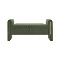 Christopher Knight Home - Banc de rangement de bout de lit Athena moderne en tissu Teddy avec accoudoirs