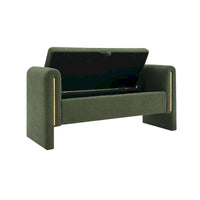 Christopher Knight Home - Banc de rangement de bout de lit Athena moderne en tissu Teddy avec accoudoirs