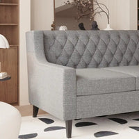 Canapé 3 places en tissu Naro Mid-Century Modern avec dossier capitonné de Christopher Knight Home