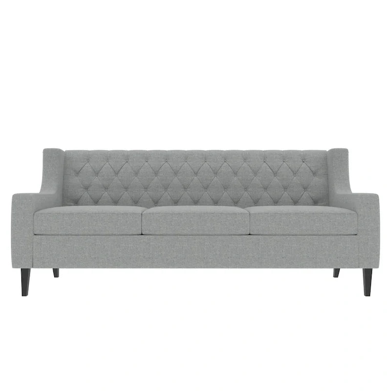 Canapé 3 places en tissu Naro Mid-Century Modern avec dossier capitonné de Christopher Knight Home