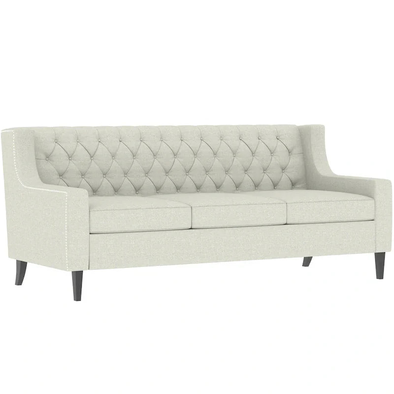 Canapé 3 places en tissu Naro Mid-Century Modern avec dossier capitonné de Christopher Knight Home
