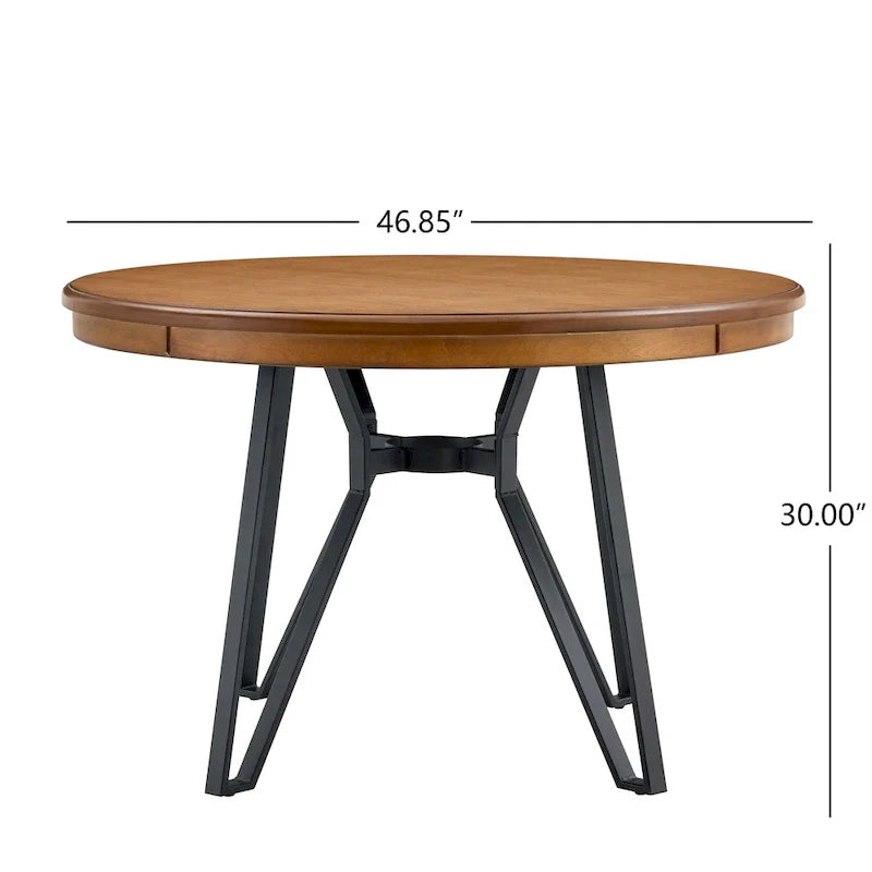 Ensemble de salle à manger Cortina en tissu et hévéa, 5 pièces, par Christopher Knight Home