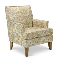GDFStudio - Fauteuil d'appoint moderne Bella pour salon avec pieds en bouleau et revêtement en tissu confortable