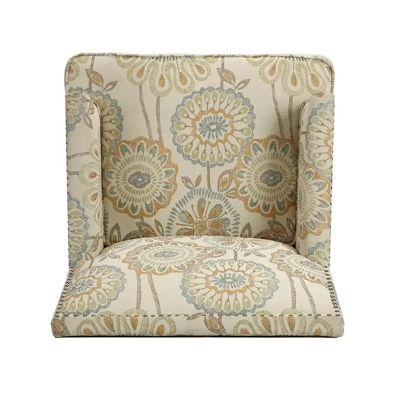 GDFStudio - Fauteuil d'appoint moderne Bella pour salon avec pieds en bouleau et revêtement en tissu confortable