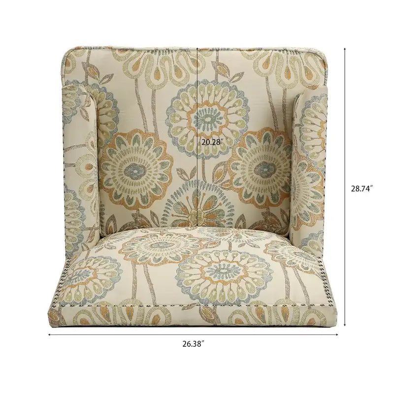 GDFStudio - Fauteuil d'appoint moderne Bella pour salon avec pieds en bouleau et revêtement en tissu confortable